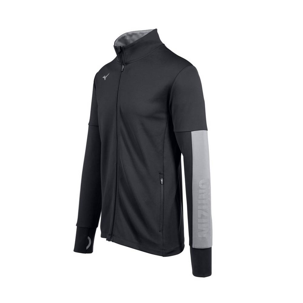 Mizuno Alpha Quest Férfi Jacke Fekete TVI947312